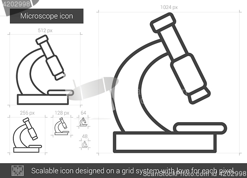 Image of Microscope line icon.