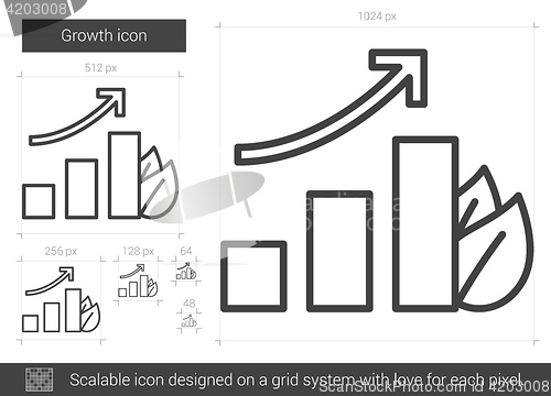 Image of Growth line icon.
