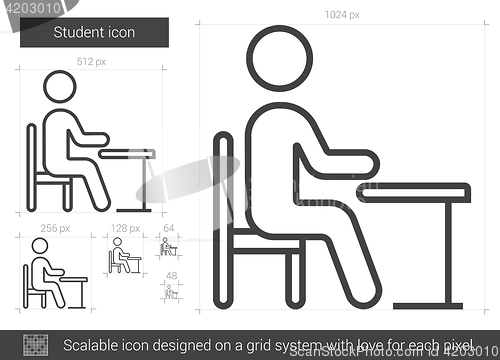 Image of Student line icon.