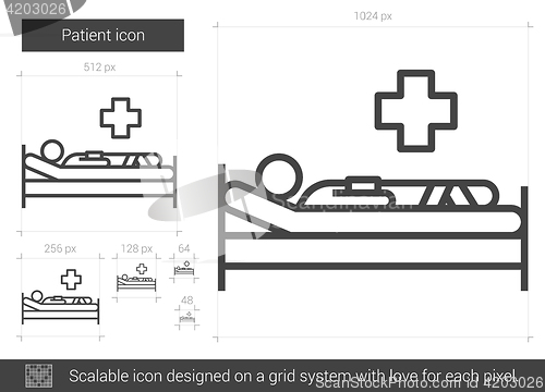 Image of Patient line icon.