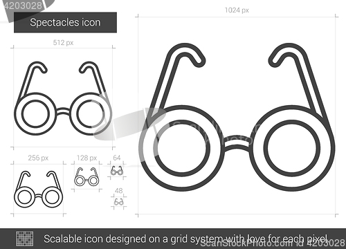 Image of Spectacles line icon.