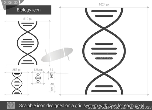 Image of Biology line icon.