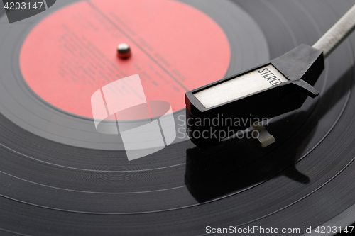 Image of Vintage vinyl record with player