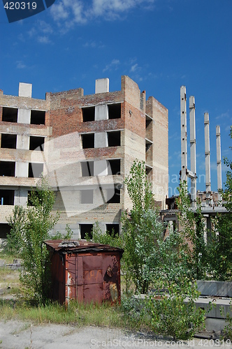Image of Lost city. Near Chernobyl area. Modern ruins. Ukraine