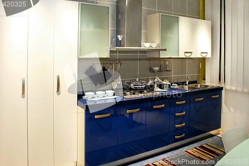 Image of Blue kitchen