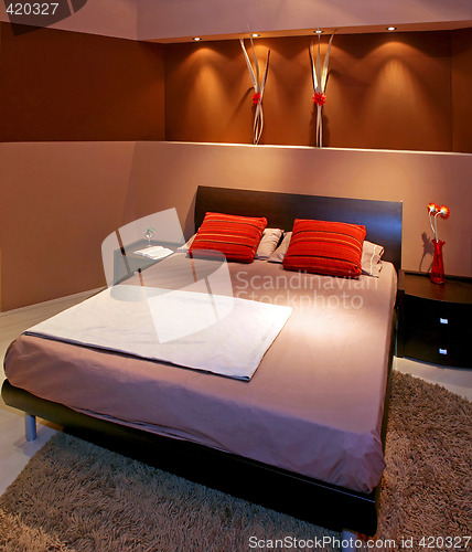 Image of Brown bedroom