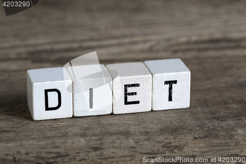 Image of Diet, written in cubes