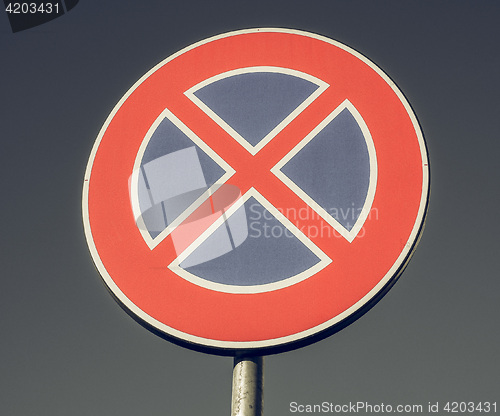 Image of Vintage looking No parking sign