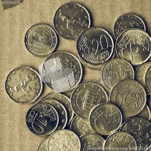 Image of Vintage Euro coins