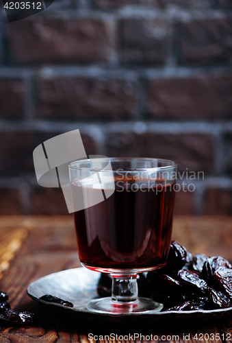 Image of drink and dry plums