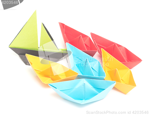 Image of origami boats