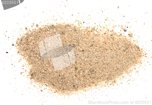 Image of sand on white
