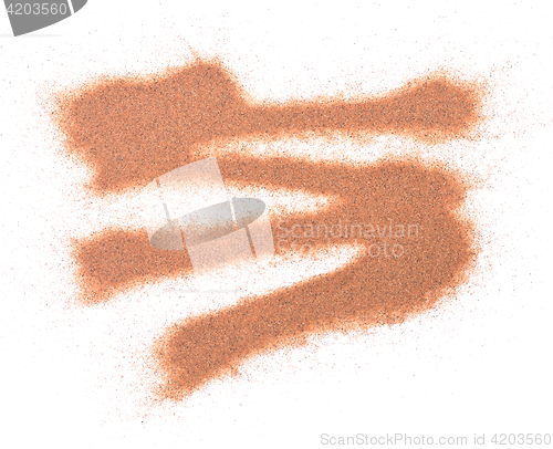 Image of sand on white