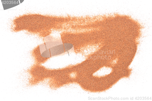 Image of sand on white