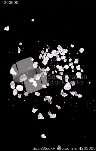 Image of salt on black