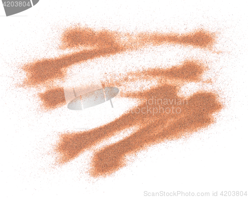 Image of sand on white