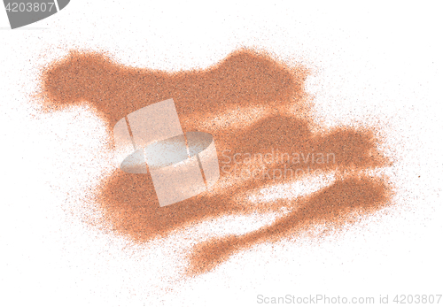 Image of sand on white