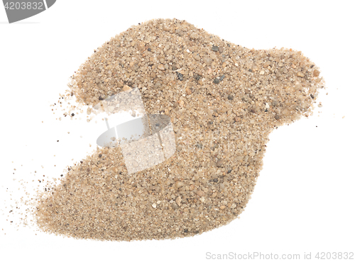Image of sand on white