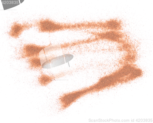Image of sand on white