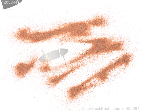 Image of sand on white