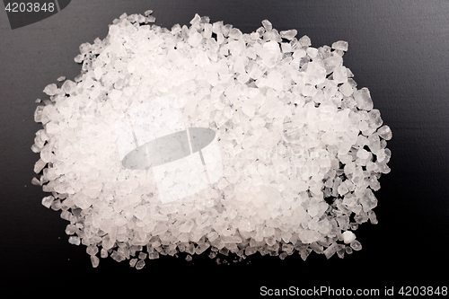 Image of salt on black