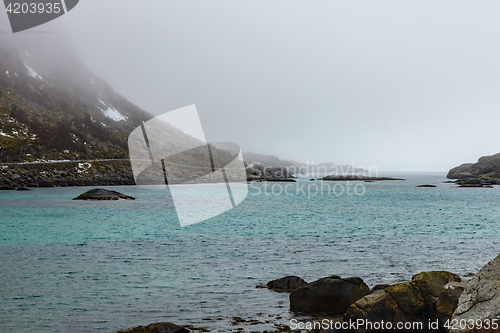 Image of coastal road in mist