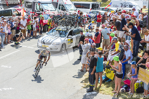 Image of The Cyclist Jacques Janse van Rensburg on Col du Glandon - Tour 