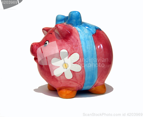Image of Piggy bank or money-box on a white studio background.