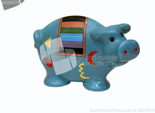 Image of Piggy bank or money-box on a white studio background.