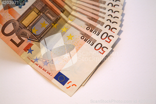 Image of Euro money banknotes