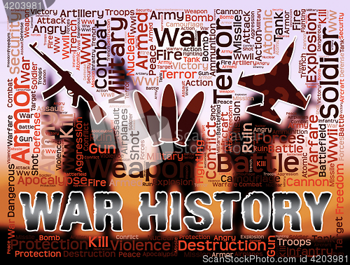 Image of War History Shows Military Action And Battle