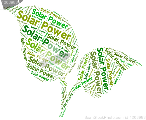 Image of Solar Power Shows Energy Source And Sun