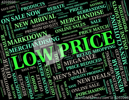 Image of Low Price Shows Reasonably Priced And Reduced