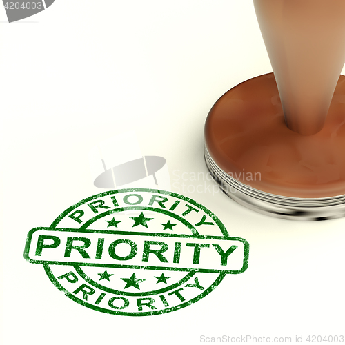 Image of Priority Stamp Showing Rush And Urgent Services