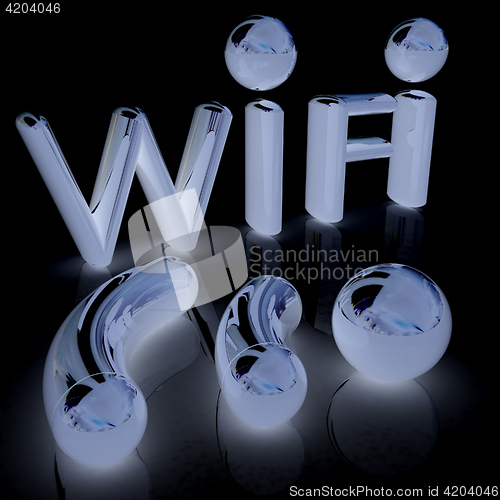 Image of WiFi symbol. 3d illustration