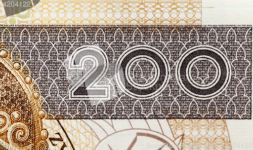 Image of Polish Zloty closeup