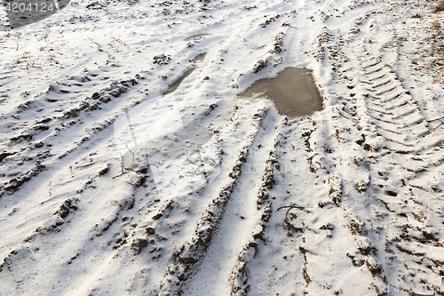 Image of land covered with snow