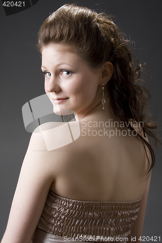 Image of Portrait of young beautiful woman