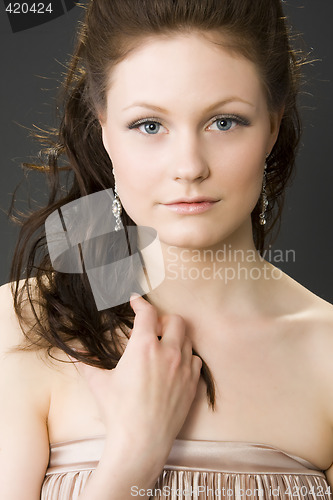 Image of Portrait of young beautiful woman