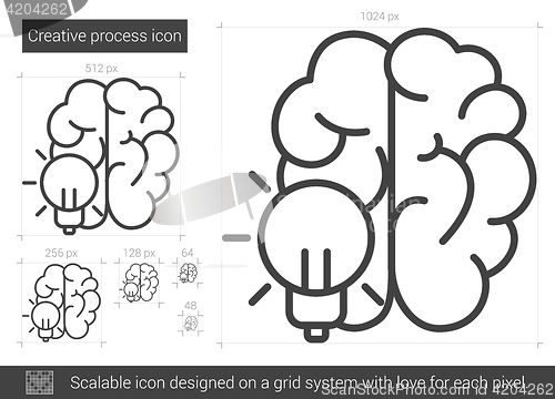 Image of Creative process line icon.