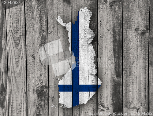 Image of Map and flag of Finland