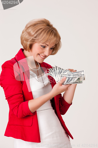 Image of Woman And Money