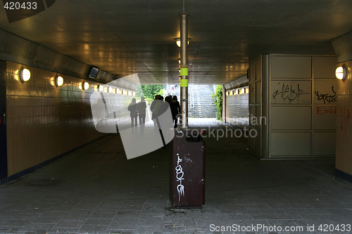 Image of Walking in subway