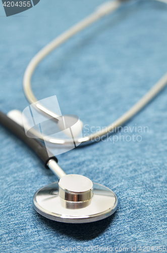 Image of Medical Stethoscope on a blue background