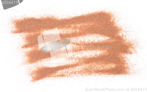 Image of sand on white