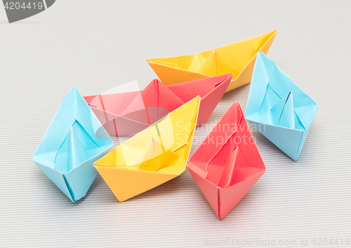 Image of origami boats