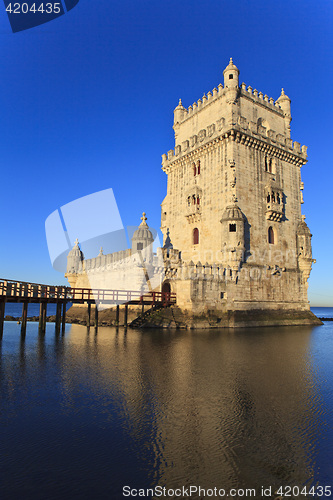 Image of Belem Tower - Torre De Belem In Lisbon, Portugal 