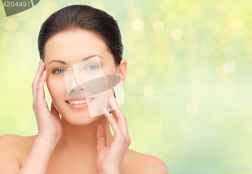 Image of close up of beautiful young woman face