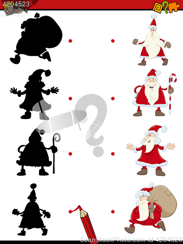 Image of christmas shadow activity game