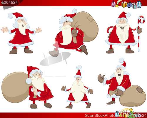 Image of santa claus christmas set